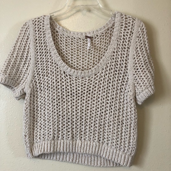 Free People Sweaters - Free People crocheted crop sweater